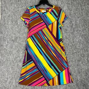 Calvin Klein Geometric Shirt Dress S Informal Eccentric Knee Length‎ Artistic